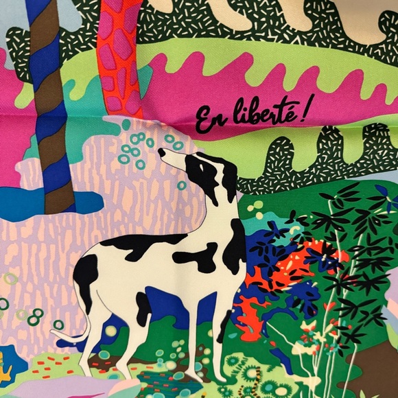 Hermes Scarf 90 cm “En Liberte!” - Unused - Picture 7 of 8